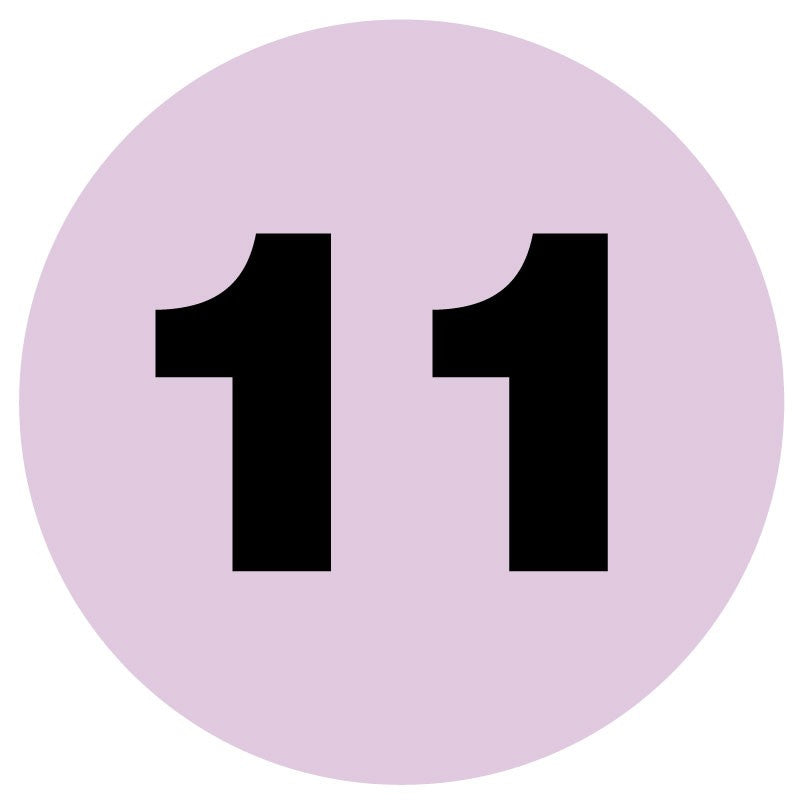 Medical Labels - #11 Numeric Inventory Label, 1" x 1"
