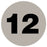 Medical Labels - #12 Numeric Inventory Label, 1" x 1"