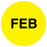 Medical Labels - FEBRUARY Month Inventory Label, 1" x 1"