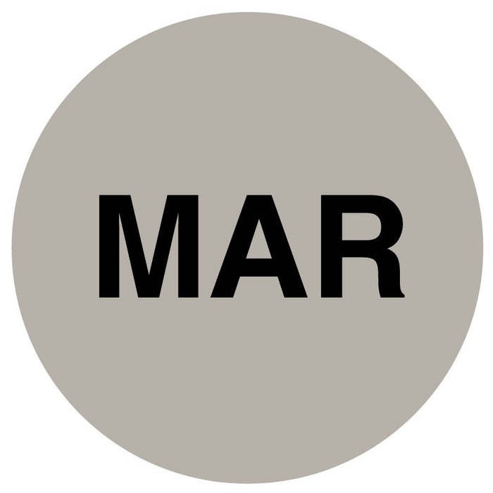 Medical Labels - MARCH Month Inventory Label, 1" x 1"