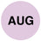 Medical Labels - AUGUST Month Inventory Label, 1" x 1"