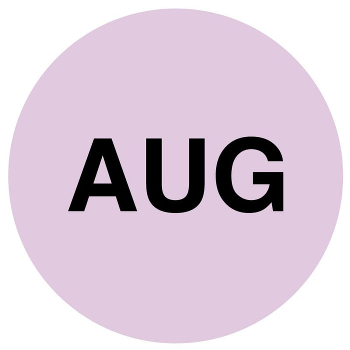 Medical Labels - AUGUST Month Inventory Label, 1" x 1"