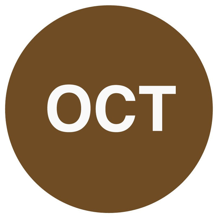Medical Labels - OCTOBER Month Inventory Label, 1" x 1"