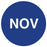 Medical Labels - NOVEMBER Month Inventory Label, 1" x 1"