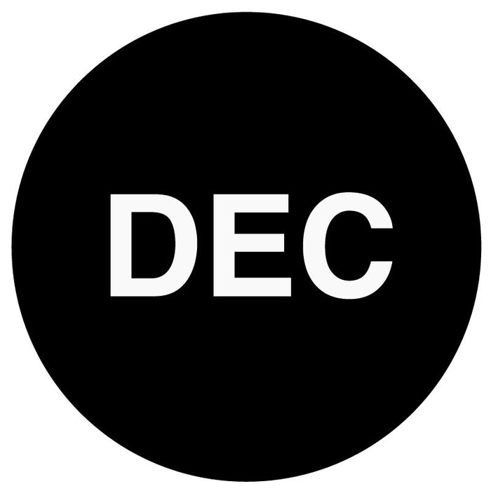 Medical Labels - DECEMBER Month Inventory Label, 1" x 1"
