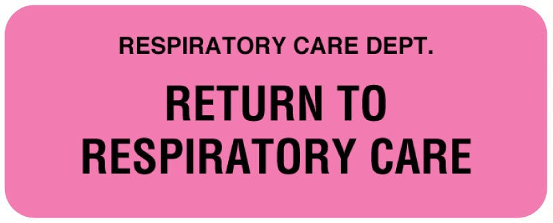 Medical Labels - Oxygen Therapy and Treatment Label, 2-1/4" x 7/8"