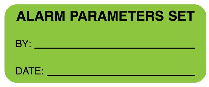 Medical Labels - Alarm Parameters Set, 2-1/4" x 7/8"