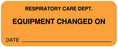 Medical Labels - Respiratory Care Label, 2-1/4" x 7/8"