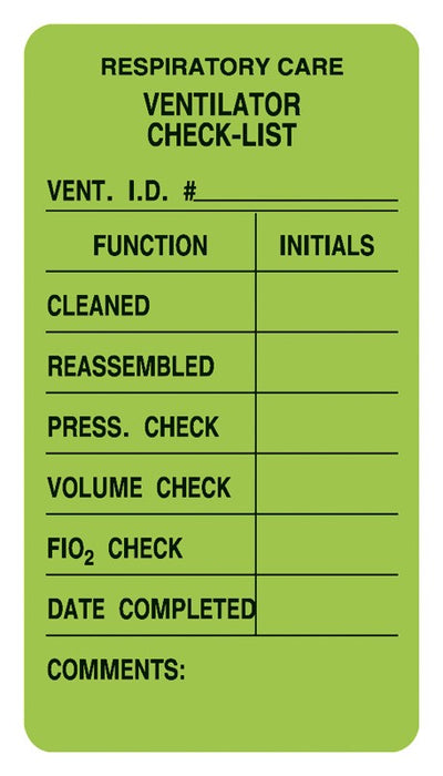 Medical Labels - Ventilator Label, 2" x 3"