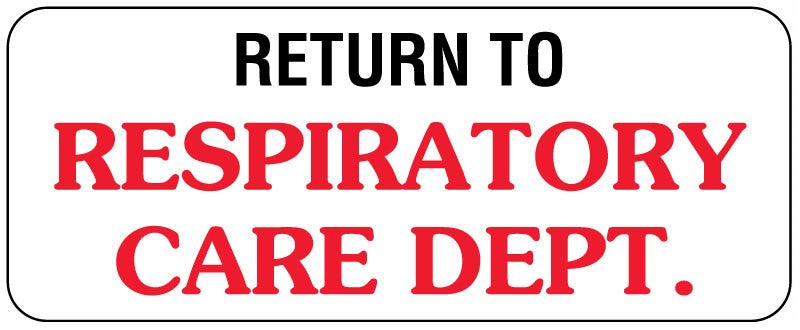 Medical Labels - Respiratory Care Label, 2-1/2" x 1"