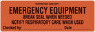 Medical Labels - Emergency Equipment Label, 6" x 2"