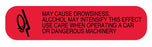 Medical Labels - MAY CAUSE DROWSINESS, Medication Instruction Label, 1-5/8" x 3/8"