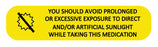 Medical Labels - YOU SHOULD AVOID SUNLIGHT, Medication Instruction Label, 1-5/8" x 3/8"