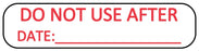 Medical Labels - DO NOT USE AFTER, Medication Instruction Label, 1-5/8" x 3/8"