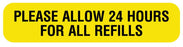 Medical Labels - PLEASE ALLOW 24 HOURS, Medication Instruction Label, 1-5/8" x 3/8"
