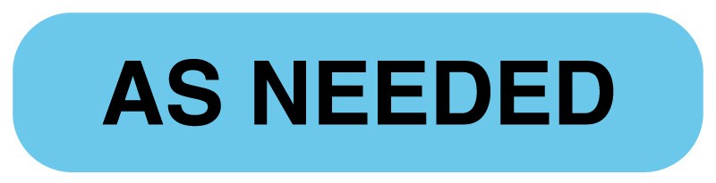 Medical Labels - AS NEEDED, Medication Instruction Label, 1-5/8" x 3/8"