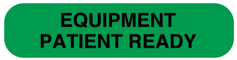 Medical Labels - Equipment Patient Ready Label, 1-5/8" x 3/8"