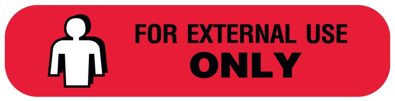 Medical Labels - FOR EXTERNAL USE, Medication Instruction Label, 1-5/8" x 3/8"