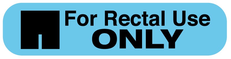 Medical Labels - FOR RECTAL USE ONLY, Medication Instruction Label, 1-5/8" x 3/8"