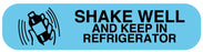 Medical Labels - SHAKE WELL AND KEEP REFRIGERATED, Medication Instruction Label, 1-5/8" x 3/8"