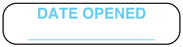 Medical Labels - DATE OPENED, Medication Instruction Label, 1-5/8" x 3/8"
