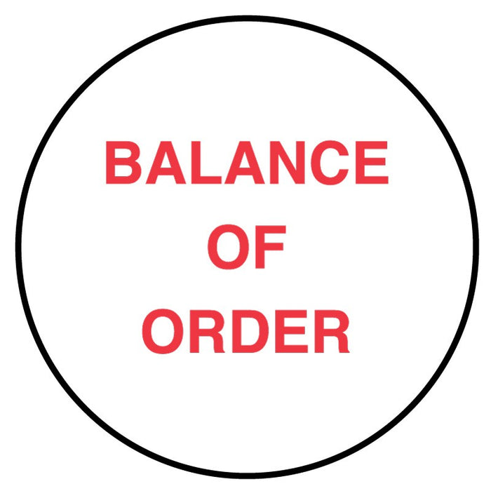 Medical Labels - BALANCE OF ORDER, Medication Instruction Label, 3/4" x 3/4"