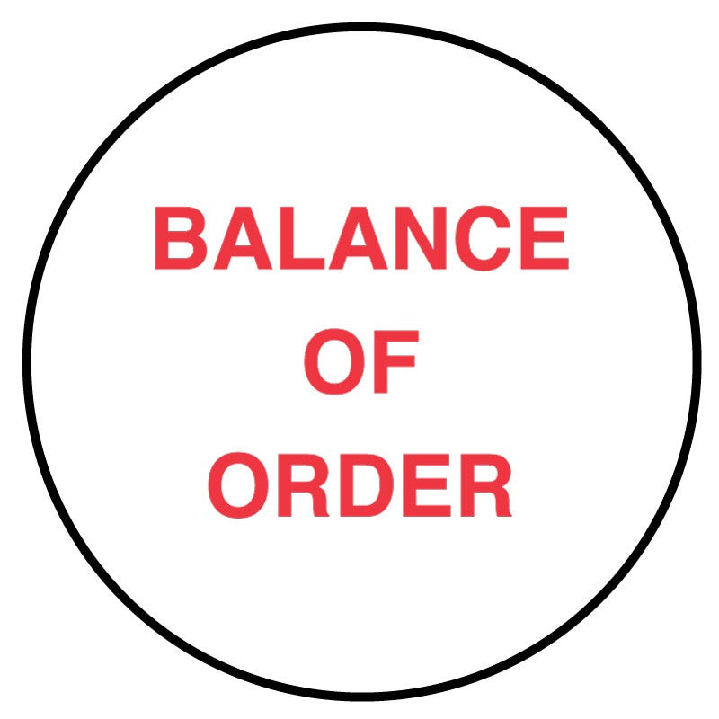 Medical Labels - BALANCE OF ORDER, Medication Instruction Label, 3/4" x 3/4"
