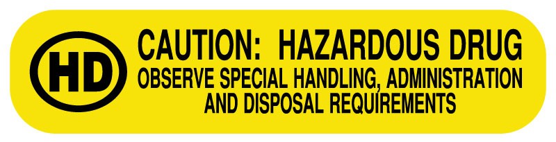 United Ad Label LABEL, MED INSTRUCTION HAZARD OUS DRUG YLW (1000/RL) - ULRXA1701