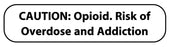 Medical Labels - CAUTION: OPIOID, Medication Instruction Label, 1-5/8" x 3/8"