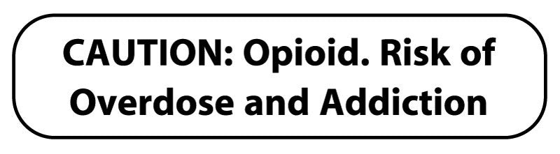 Medical Labels - CAUTION: OPIOID, Medication Instruction Label, 1-5/8" x 3/8"