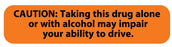 Medical Labels - CAUTION, Medication Instruction Label, 1-5/8" x 3/8"