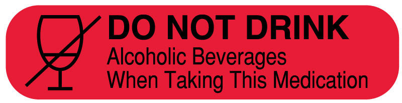 Medical Labels - DO NOT DRINK, Medication Instruction Label, 1-5/8" x 3/8"