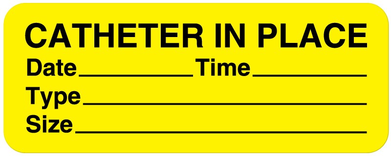 Medical Labels - Catheter Label, 2-1/4" x 7/8"