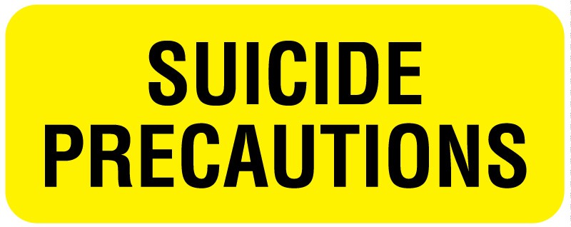 Medical Labels - Suicide Precautions Label, 2-1/4" x 7/8"