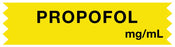 Medical Labels - Anesthesia Tape, Propofol mg/mL, 1" x 1/2"