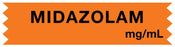 Medical Labels - Anesthesia Tape, Midazolam mg/mL, 1" x 1/2"
