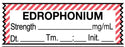 Medical Labels - Anesthesia Tape, Edrophonium mg/mL, Date Time Initial, 1-1/2" x 1/2"