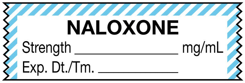Medical Labels - Anesthesia Tape, Naloxone mg/mL, 1-1/2" x 1/2"