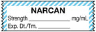 Medical Labels - Anesthesia Tape, Narcan mg/mL, 1-1/2" x 1/2"