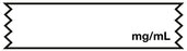 Medical Labels - Anesthesia Tape, Blank, mg/mL, 1" x 1/2"