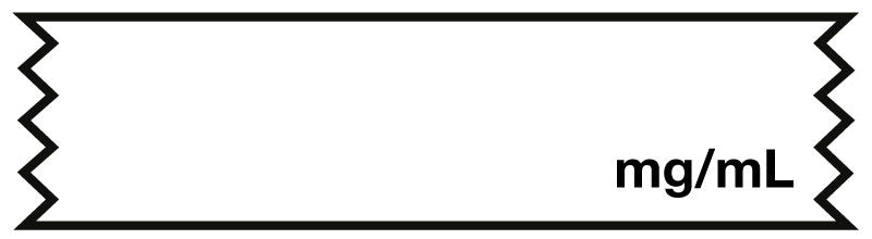 Medical Labels - Anesthesia Tape, Blank, mg/mL, 1" x 1/2"