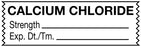 Medical Labels - Anesthesia Tape, Calcium Chloride, 1-1/2" x 1/2"