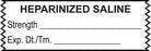 Medical Labels - Anesthesia Tape, Heparanized Saline, 1-1/2" x 1/2"