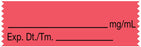 Medical Labels - Anesthesia Tape, Blank mg/mL, 1-1/2" x 1/2"