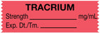 Medical Labels - Anesthesia Tape, Tracurium mg/mL, 1-1/2" x 1/2"