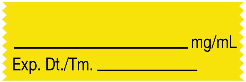 Medical Labels - Anesthesia Tape, Blank mg/mL, 1-1/2" x 1/2"