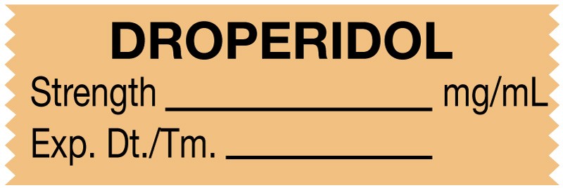 Medical Labels - Anesthesia Tape, Droperidol mg/mL, 1-1/2" x 1/2"