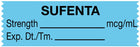 Medical Labels - Anesthesia Tape, Sufenta mcg/mL, 1-1/2" x 1/2"