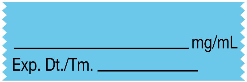 Medical Labels - Anesthesia Tape, Blank mg/mL, 1-1/2" x 1/2"