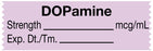 Medical Labels - Anesthesia Tape, DOPamine mcg/mL, 1-1/2" x 1/2"